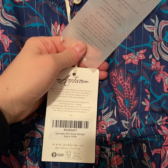 NWT Arnhem Aphrodite Mini Dress in Midnight AUS size 8 / US S - Picture 6 of 13